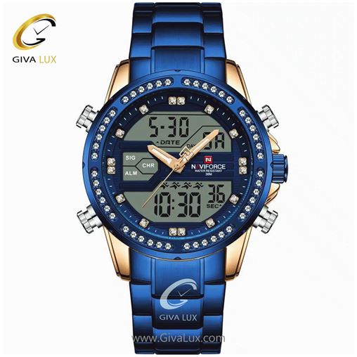 ساعت مچی مردانه بند فلزی دو زمانه ناوی فورس مدل NF9190 9190 (1).jpg